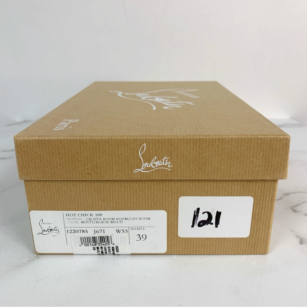 Christian Louboutin Hot Chick 100mm Suede Multi Polka Dot Scallop Pump Size 39 - Picture 15 of 16